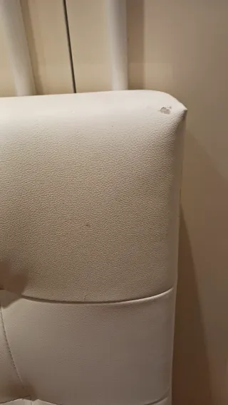 Cabecero Blsnco Piel Sintética