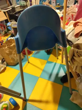 Silla Comedor Bebé Azul