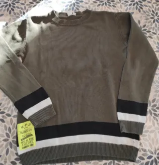 Maglioncino ragazzo NPB verde militare taglia 16 a