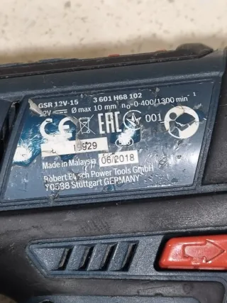 Taladro Bosch GSR 12V-15 + Linterna