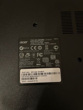 Portátil Acer Negro