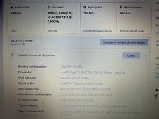 Portátil Acer Negro