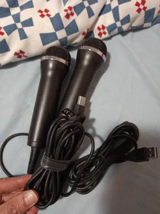 2 Micrófonos Karaoke USB PS3