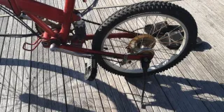 Bicicleta plegable roja