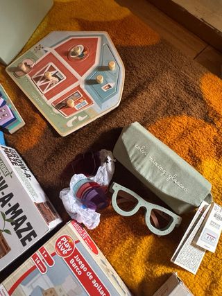 Lote de juguetes educativos de madera y silicona