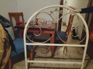 Cabezal de cama metal años 70