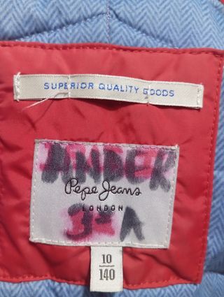 Chaleco Pepe Jeans Niño Talla 10 Rojo