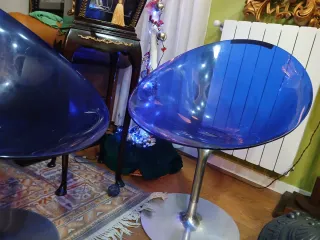 Sillas Philippe Starck Azul/Plata