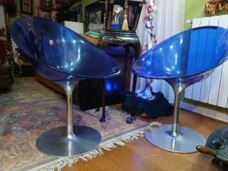 Sillas Philippe Starck Azul/Plata