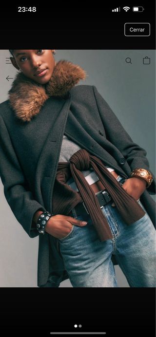 Abrigo nuevo con cuello pelo