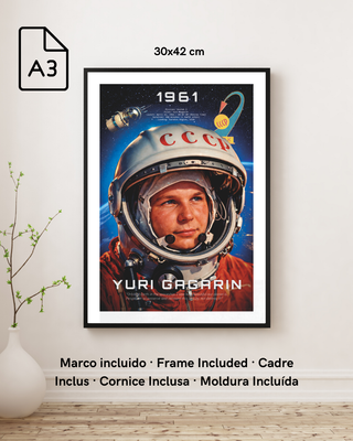 Cuadro Póster YURI GAGARIN 1961 A3