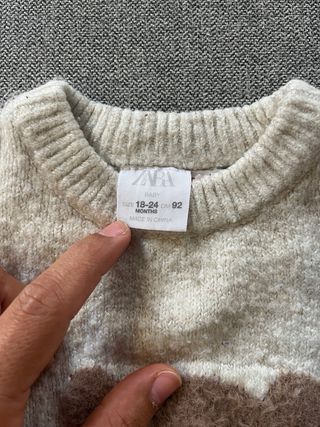 Sudadera infantil oso con bufanda