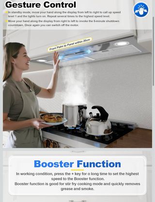 Cappa Aspirante 60 TSHM17SS-60 Acciaio Inox