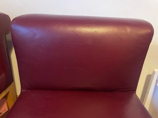 Sillón modular de piel Burdeos