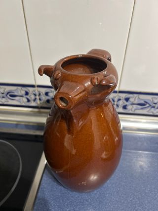 Botijo Cerámica vidriada Toro