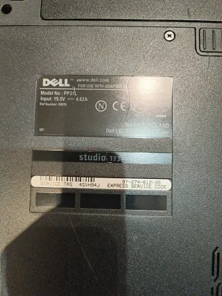 Ordenador portátil Dell Studio