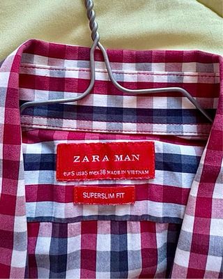 Camisa hombre Zara cuadros