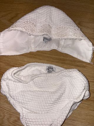 Vestido niña con capota y coulotte 12-24 m DULCES