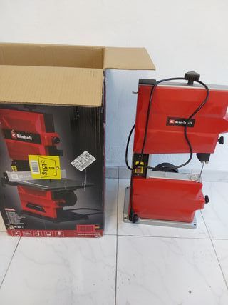 Einhell Sierra de cinta TC-SB 200 + (300 W, cambio de cinta de sierra sin herramientas, tope paralelo, ajuste de altura, guía de