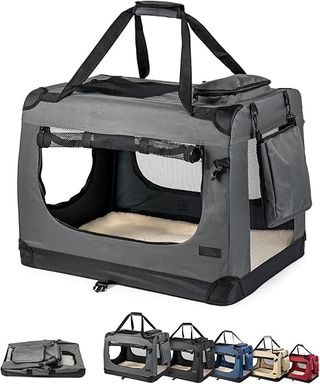 lionto Transportín para Perros Bolsa transportín para Perros Transportín Plegable Autobox Bolsa para Animales pequeños, (L) 70x5