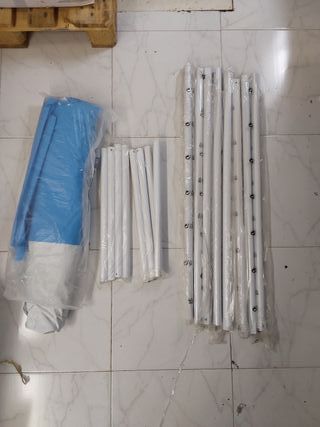 Intex 55242 - Piscina Desmontable Redonda Metal Frame Familiar Color Azul, Medidas Ø244x51 cm, Capacidad 1,828 litros, Material