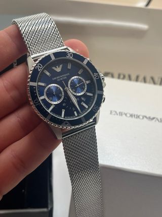 Reloj Emporio Armani Azul y Plateado
