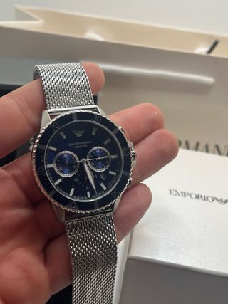Reloj Emporio Armani Azul y Plateado