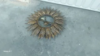 Lámpara Sol Vintage Metal Dorado