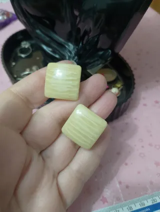 Orecchini vintage francesi quadrati