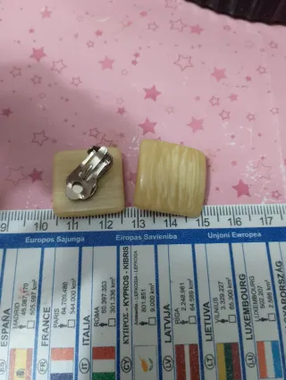 Orecchini vintage francesi quadrati