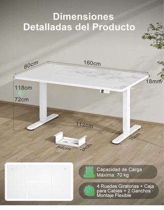 Mesa de oficina elevable eléctrica