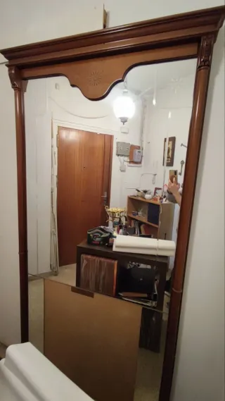 Espejo de recibidor de madera
