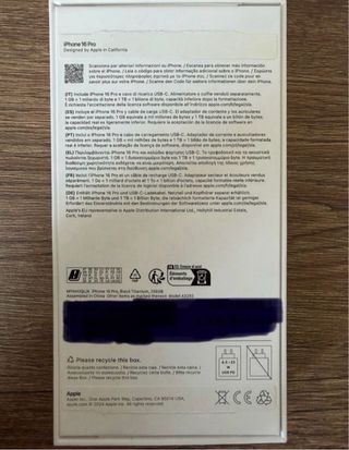 iPhone 16 Pro 256GB Negro