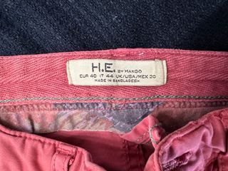 Pantalón Corto Mango Rojo Talla 40