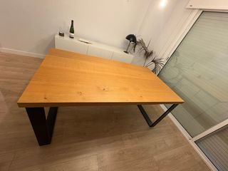 Mesa comedor madera roble 180x1