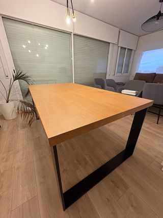 Mesa comedor madera roble 180x1