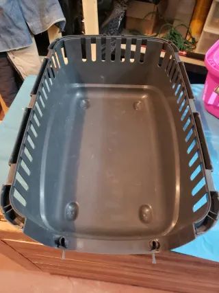 Transportín para mascotas rosa y marrón