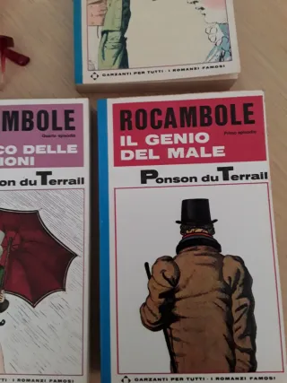 Lotto 5 libri vintage Rocambole.