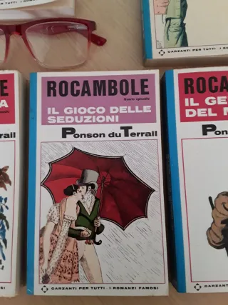 Lotto 5 libri vintage Rocambole.