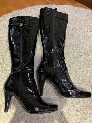 Stivali Nero Giardini vernice neri