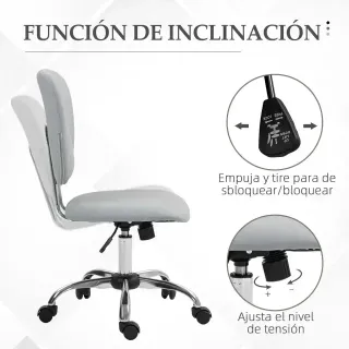 Silla de oficina giratoria gris
