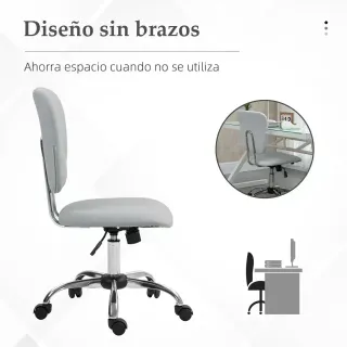 Silla de oficina giratoria gris