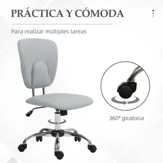 Silla de oficina giratoria gris