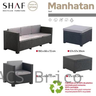 Muebles Jardín Manhattan Grafito