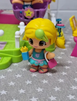 Noria Pinypon + puesto de palomitas y muñeca