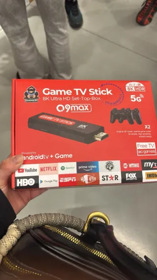 Consola Gamer Q9max Android TV Stick 8K