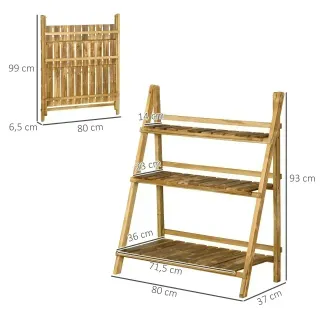 Estantería de madera 3 niveles