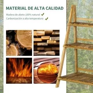 Estantería de madera 3 niveles