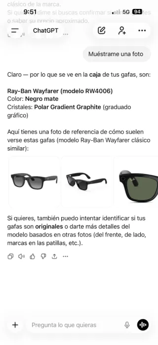 Gafas Ray-Ban Wayfarer Meta