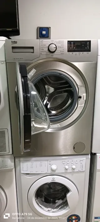 Lavadora Beko plateada 7 KG A+++ rpm 1000